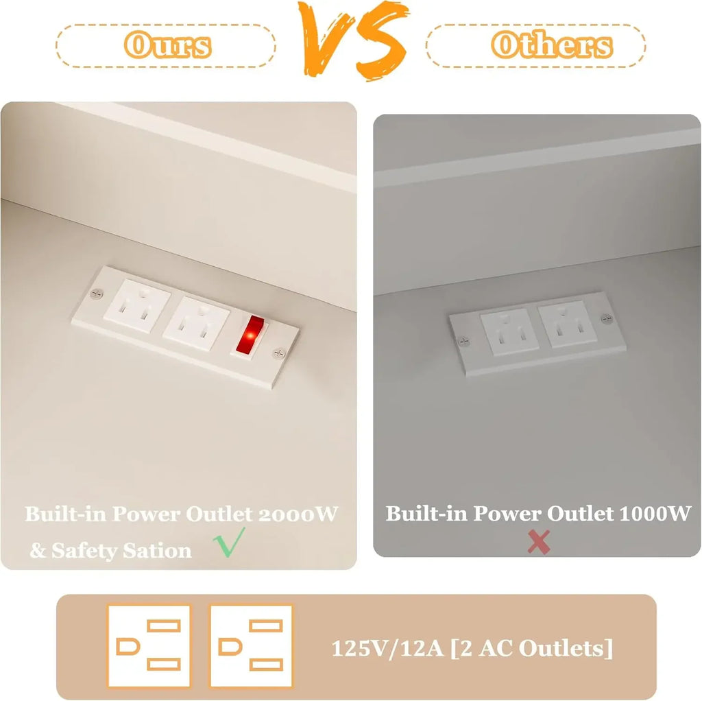 Vanity Desk with Mirror and LED Lights, 43" Makeup Vanity with Glass Top & Wireless Charging, Vanity with RGB Drawers
