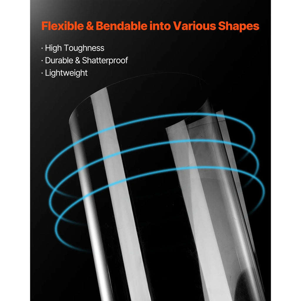 Plexiglass Sheets 5-Pack Plastic Sheet 24x36Inch 0.04Inch Thick Transparent Clear Flexible Plastic Panels for Craft