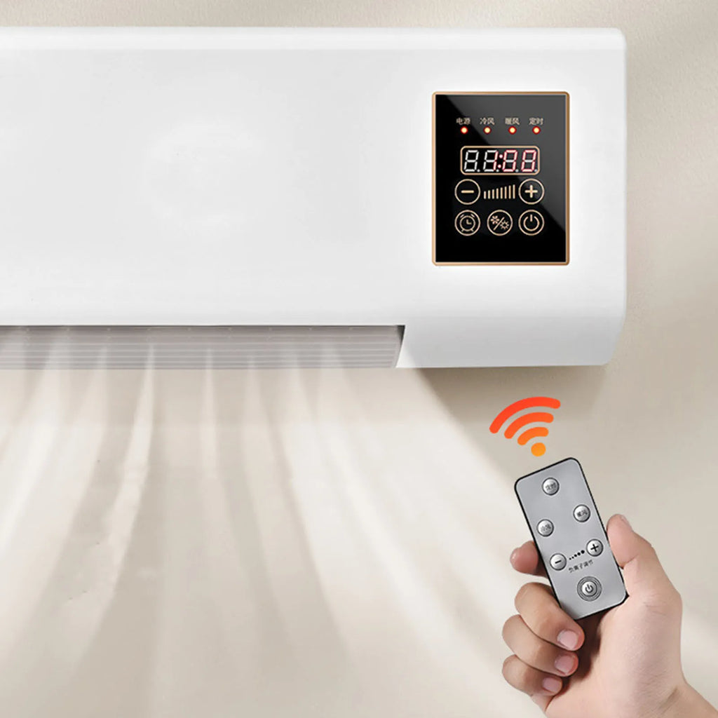 1800W Wall Mounted Air Conditioner 2-in-1 Cooling Heating Compact for Bedroom 20㎡ Quiet Operation Energy Efficient