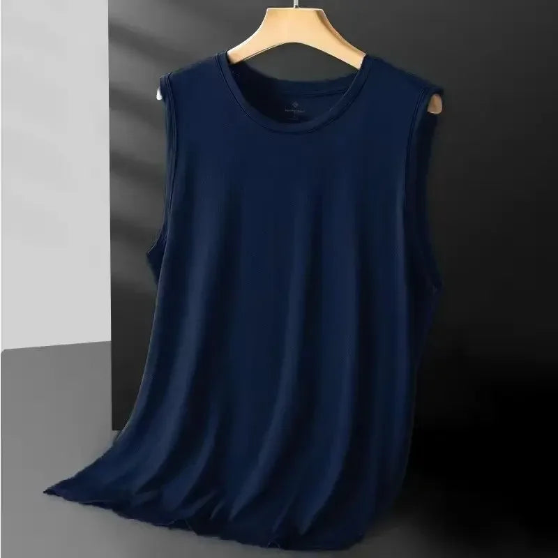Men's Ice Silk Mesh Vest Lightweight Sports Summer Wear Sleeveless T-shirt/ Tank Top/ Casual Fashion Outerwear