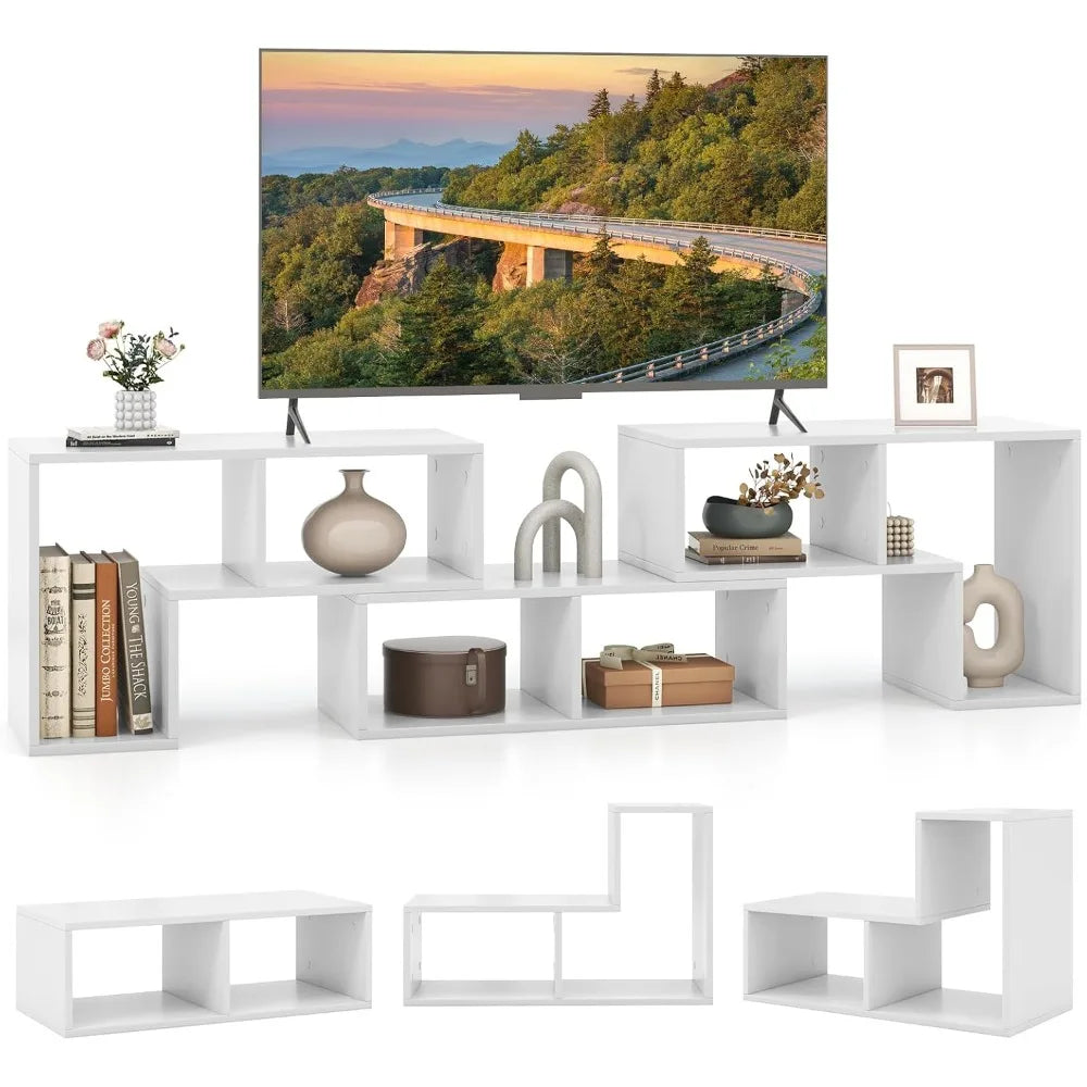 Free-Combination TV Stand for Bedroom - Entertainment Center for 50/ 55/ 60/ 65/ Inch TV, 3-Piece Media Console Table with Storage