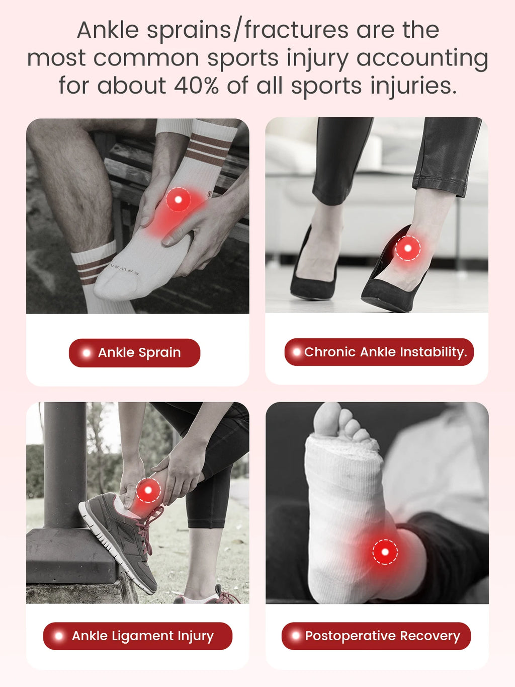 VELPEAU Ankle Splint Brace for Foot Support, Fracture and Sprain, Adjustable Stirrup Ankle Immobilizer, Two Models Available