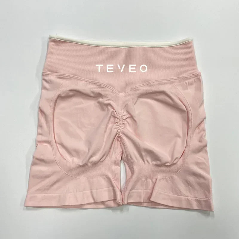 TEVEO – Short Yoga for Women, Pants with Elastic, Fitness, Cycling, Body Building, Leggings for Yoga