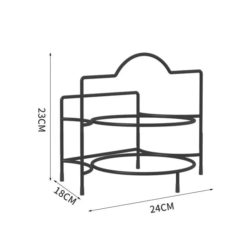 Kitchen Storage Shelf Multilayer Metal Shelves Wall-Mounted Dish Storage Rack Kitchen Table Top Organizer Preparation Dish Rack