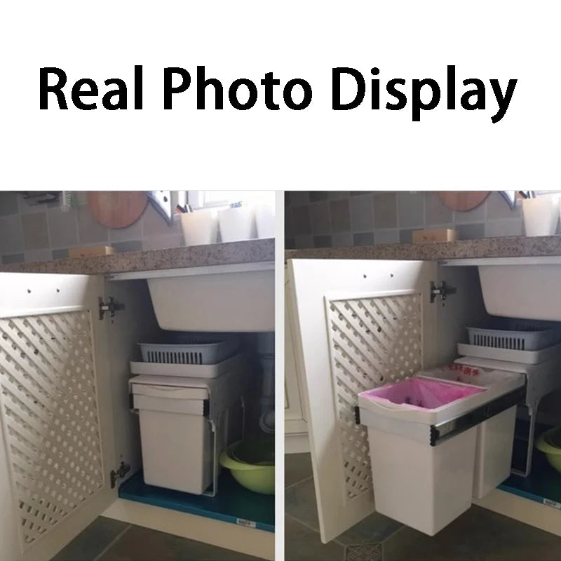 Kitchen Sink Trash Can, Large Kitchen Cabinet Recycle Bin, Food Waste Litter Bins, Dustbin Recycling ,Trash Sorting Home Appliance
