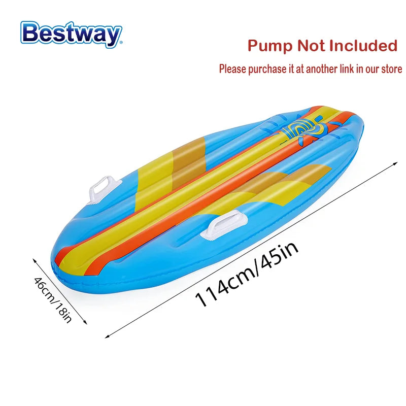 Bestway 42046 Water Surfboard, Inflatable Pontoon Paddleboard, Water Play Pontoon, Pool Ride Pontoon Row