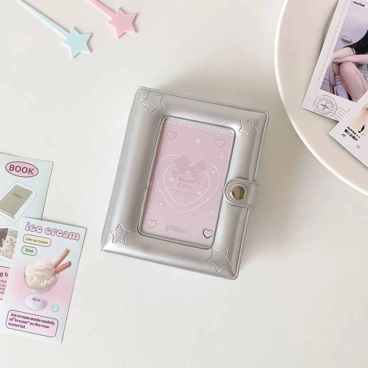 3 Inch Photo Album Collector Book/ Stars/Photocard Holder/ Card Holder/ Sweet Square Hollow/ Album Cards Binder
