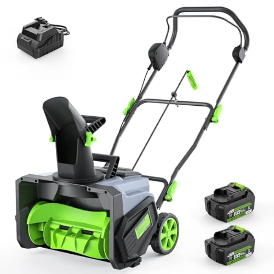 Cordless Snow Blower/ Electric Snow Thrower /19 Inch /40V 4.0Ah Battery Powered Snow Removal /1500W Brushless Motor 25FT Throw Distance