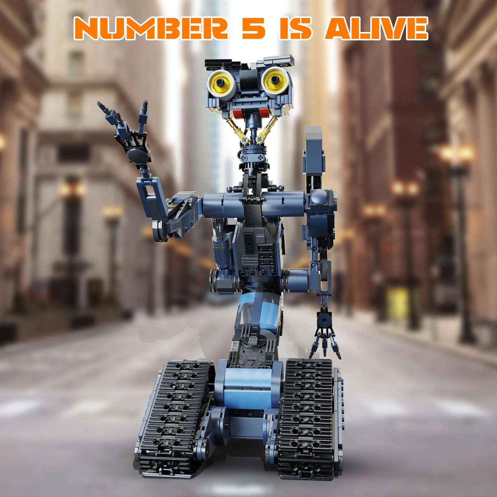Johnny 5 Robot Building Blocks Set with Remote Control Creative Machine Home Decoration/ Room Desktop Ornament/ Christmas Gifts for Adult