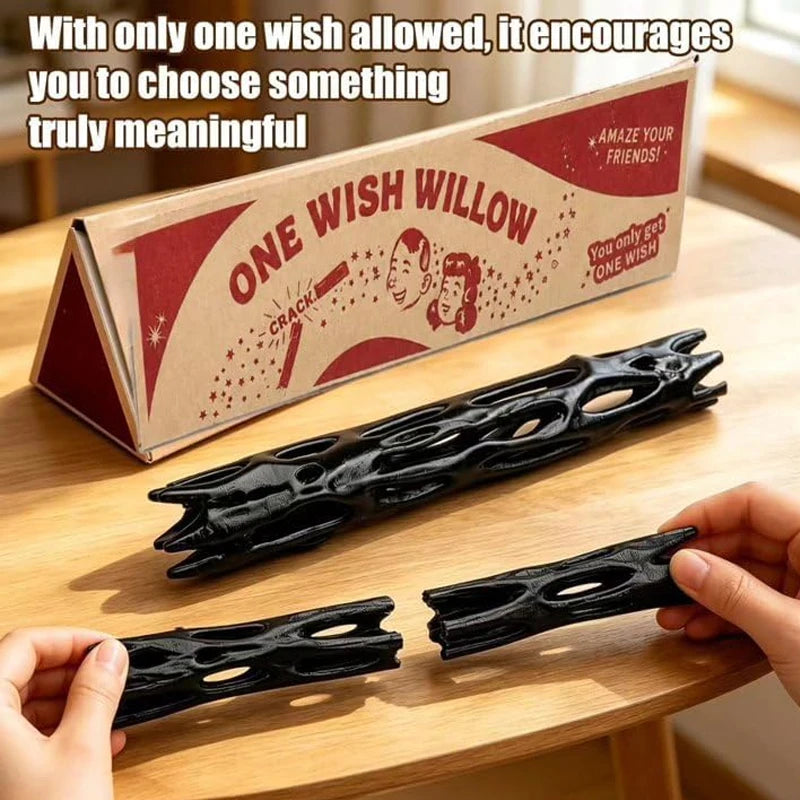 1Pcs Wish Willow Stick with Box, 3D Printed Wishing Willow Wish-Making Snap Stick, Breakable Magic Lucky Charm for Spiritual Uses