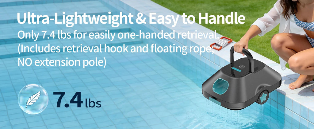 2026 Upgraded Robotic Pool Cleaner/ 210 Mins Runtime/ Smart Path Planning/Auto-Parking Automatic Pool Vacuum for Above Ground/ Inground Pools, 2200 Sq .Ft Coverage