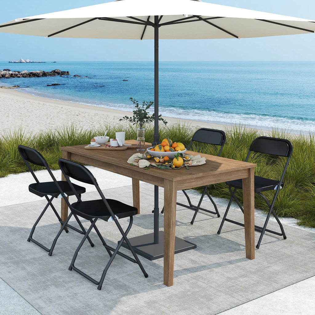 JHK Plastic Folding Chair 4/6 Pack 330LB Load Capacity Living Room Dinner Chairs Lightweight Portable Indoor/Outdoor Home Office