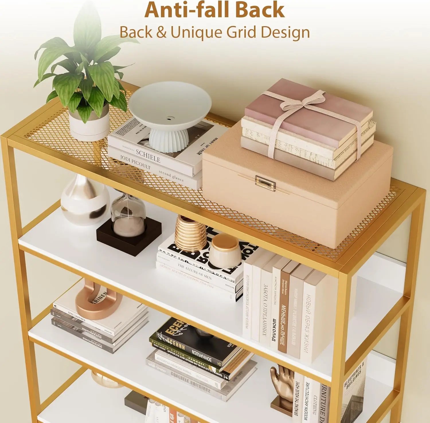 5-Tier Bookshelf with Drawers, 71" Tall Book Shelf with Storage, 35.4" Wide Industrial Etagere Bookcase, Modern Display Storage