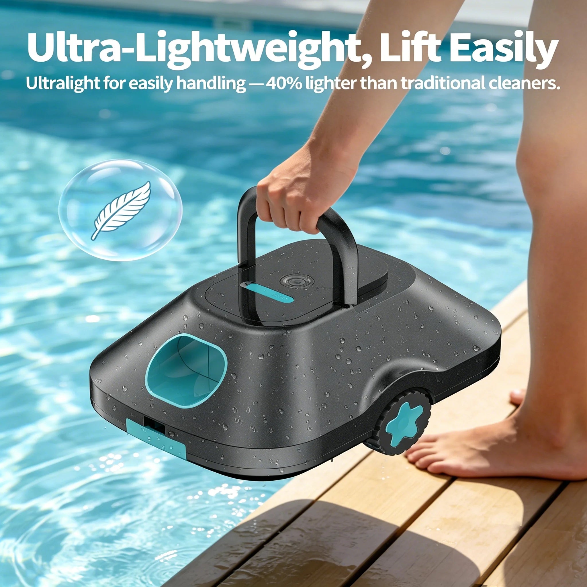 2026 Upgraded Robotic Pool Cleaner/ 210 Mins Runtime/ Smart Path Planning/Auto-Parking Automatic Pool Vacuum for Above Ground/ Inground Pools, 2200 Sq .Ft Coverage