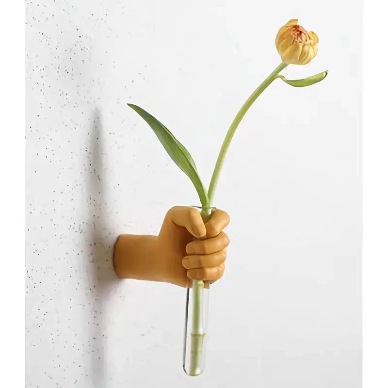 Modern Geometric Resin Wall Vase/ Wall Mounted Vase /Handmade Decorative Flowers for Room Decoration