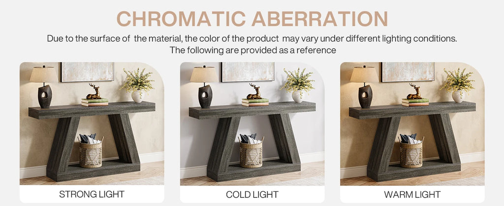 Tribesigns 55-Inch Rustic Console Sofa Table with Storage Industrial Wooden Entryway Table for Hallway Living Room