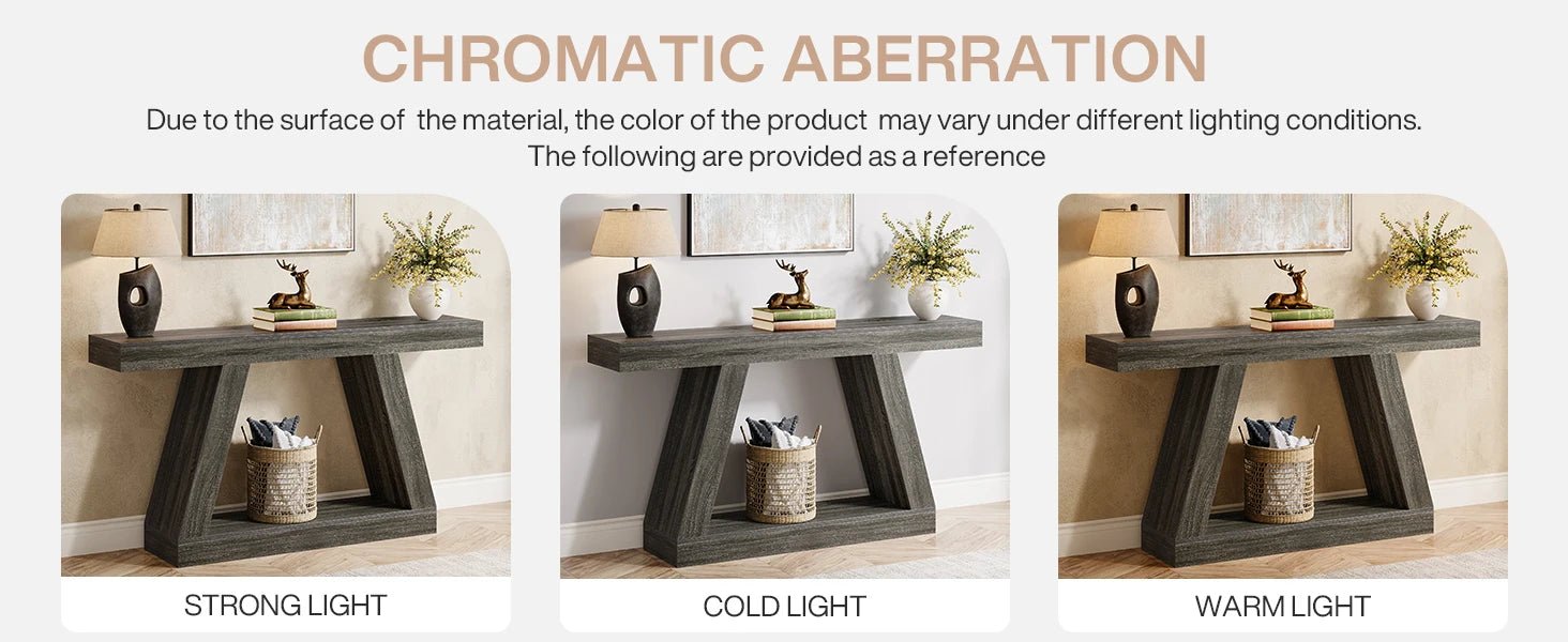 Tribesigns 55-Inch Rustic Console Sofa Table with Storage Industrial Wooden Entryway Table for Hallway Living Room