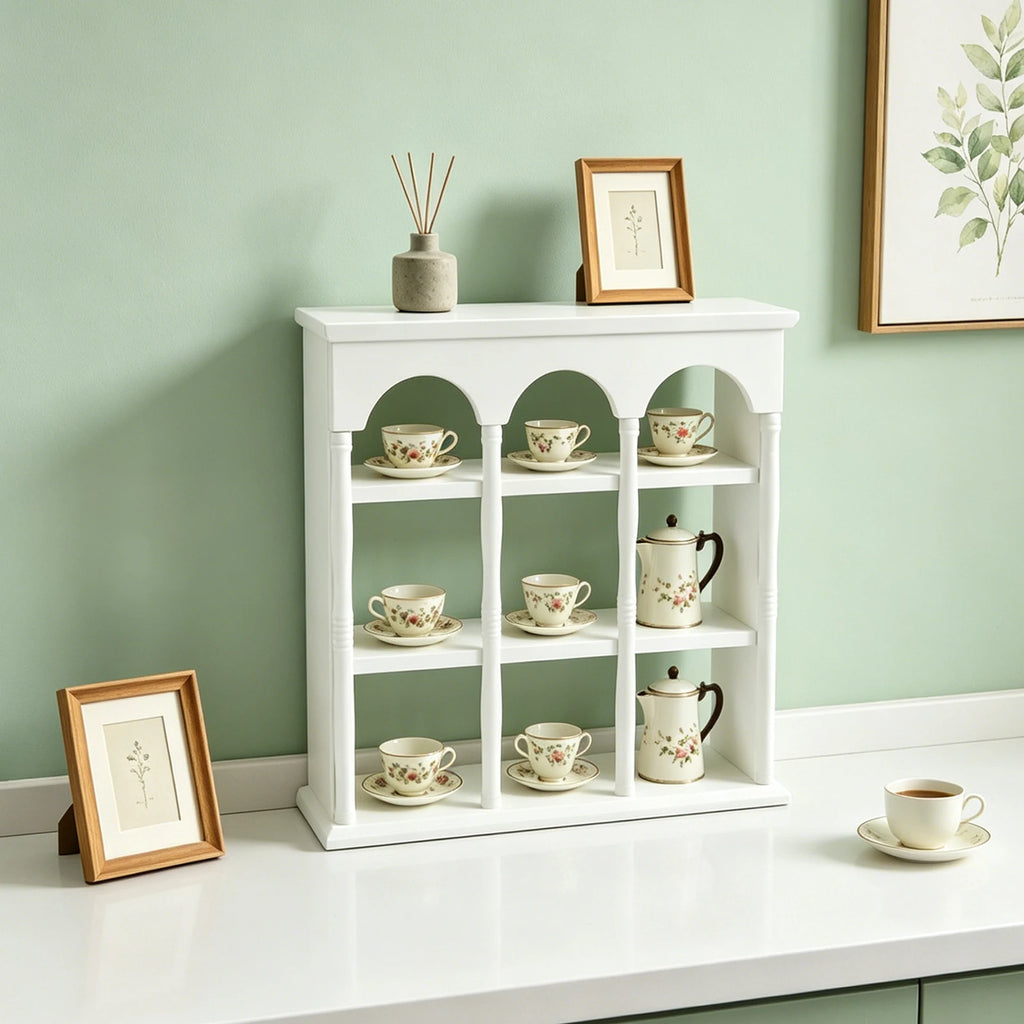 Coffee Mug Display Rack, Vintage Wall-Mounted Cup Case, Cup Rack for Living Room or Kitchen