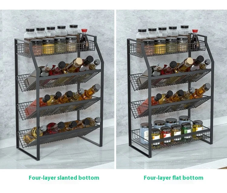Kitchen Condiment Shelf Multi Tier Drawer Storage Cabinet Basket Organizer Drawer Ideal Countertop Pantry Under The Sink Desktop