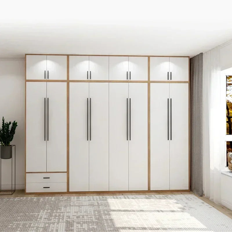 Full Murphy Bed with Closet Organizer with Drawers Full Size Bed Space-Saving Sleeping Arrangement for Multipurpose Room