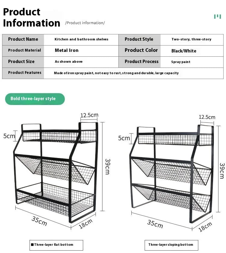 Kitchen Condiment Shelf Multi Tier Drawer Storage Cabinet Basket Organizer Drawer Ideal Countertop Pantry Under The Sink Desktop