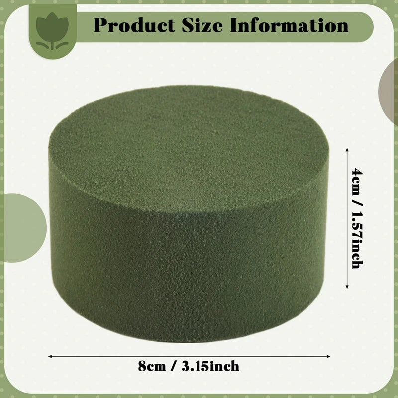 Floral Foam 12 Pcs Dry & Wet Flower Foam Round Florist Blocks/ Flower Foam For Fresh Or Artificial Flowers