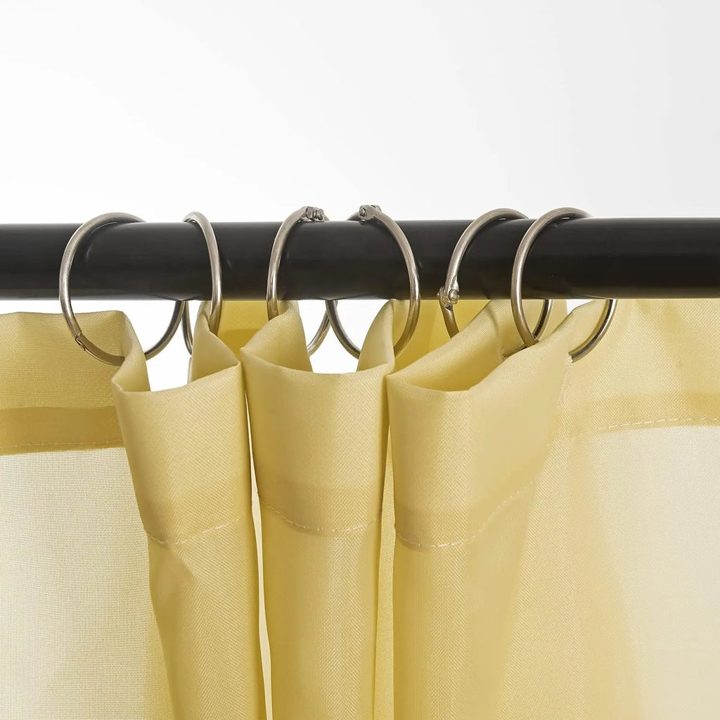 24 Pack Shower Curtain Rings, Rust Proof Shower Curtain Hooks for Bathroom, Loose Leaf Binder Rings/ Keychain Key Rings