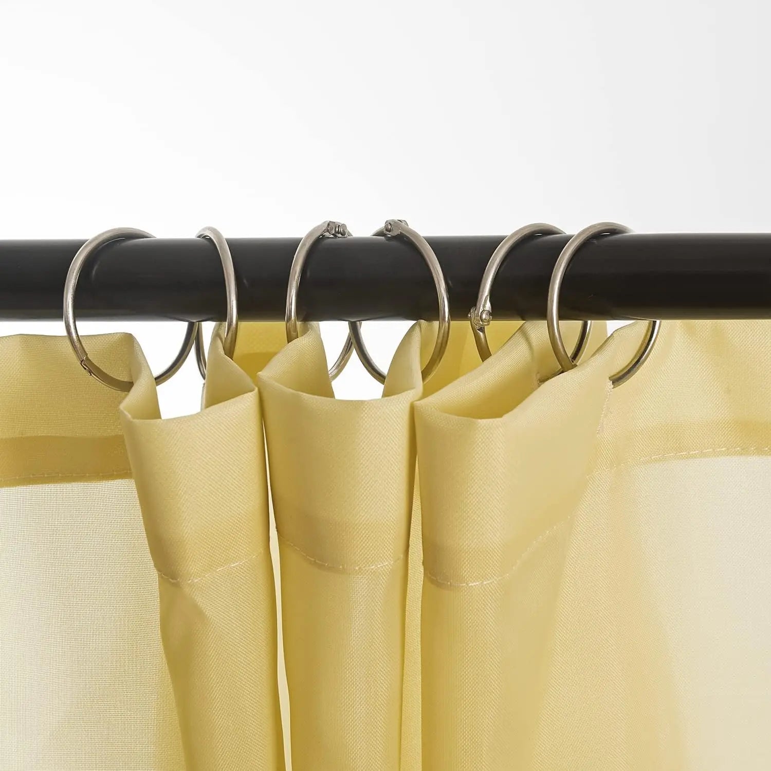 24 Pack Shower Curtain Rings, Rust Proof Shower Curtain Hooks for Bathroom, Loose Leaf Binder Rings/ Keychain Key Rings
