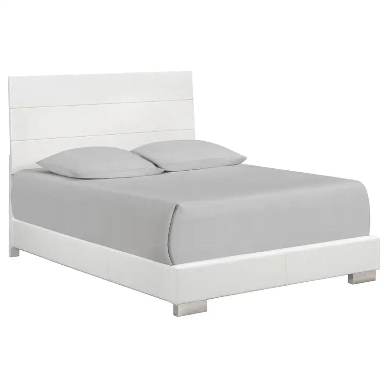 Queen Bedroom Set, 4-Piece, High Gloss, White