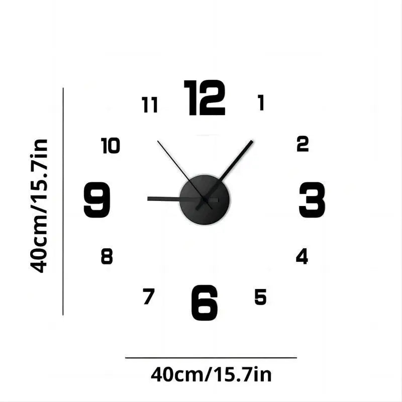Creative Frameless DIY Wall Clock/ Wall Decal/ Home Silent Clock /Living Room/Office Wall Decoration