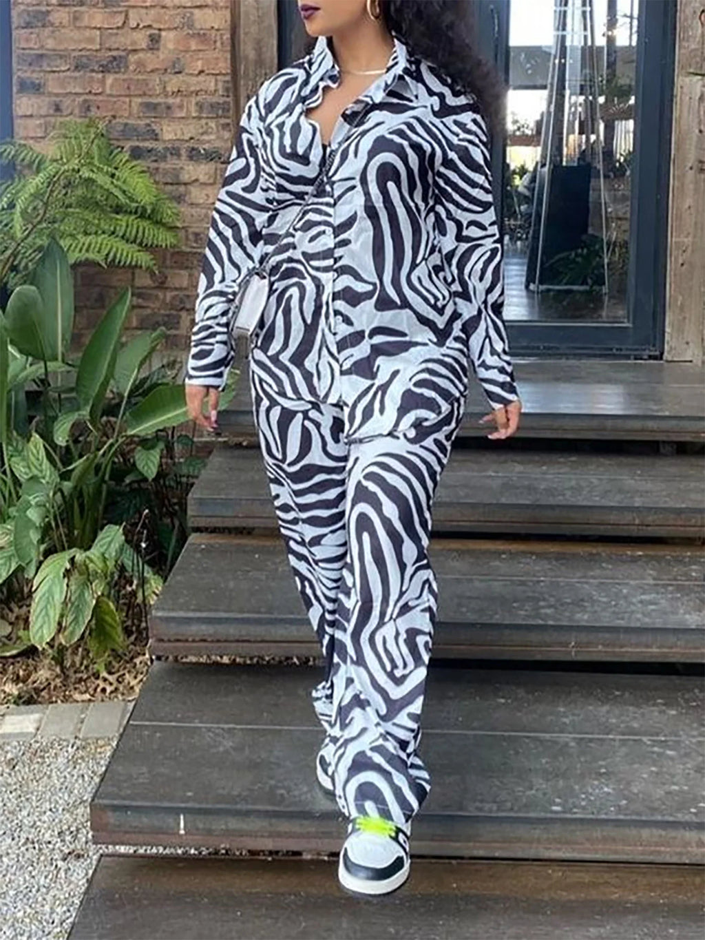Plus - Size Zebra Print Set! Slay on the Street, Stylish & Comfy