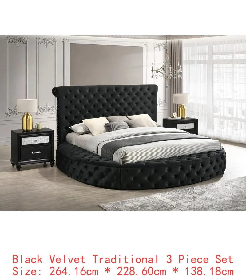 Wooden Bedroom Furniture 3pc Set With Storage