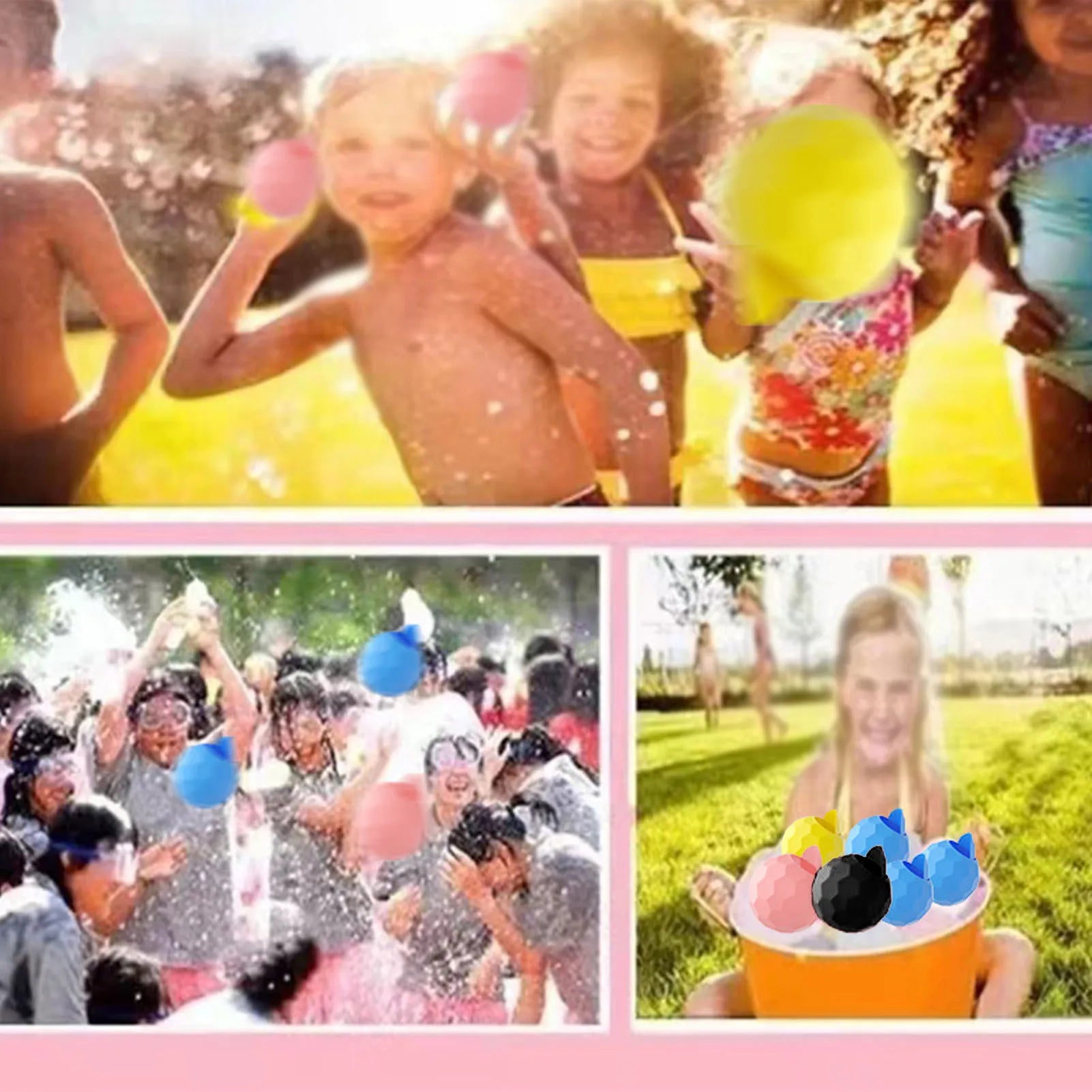 10 Pcs Reusable Water Balloons Silicone Water Balloons Self Sealing Quick Fill Summer Pool Beach Party Game Toy
