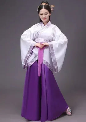 Vintage Ethnic Style Women Top/ Skirt 2 Piece Set Princess Dance Costume/ Hanfu Ladies Suit Cosplay Outfit Woman New Year Clothing