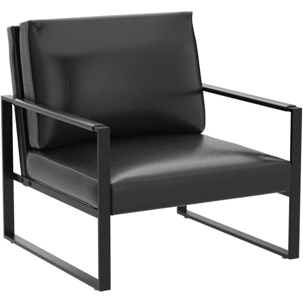 Leather Accent Chair/Set of 2