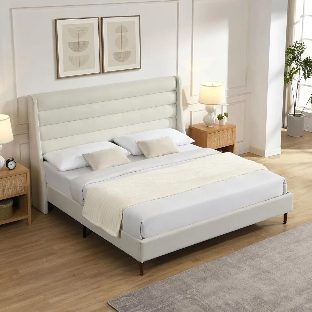 Bed Frame and Headboard, Upholstered Bed Frames, Platform Bed