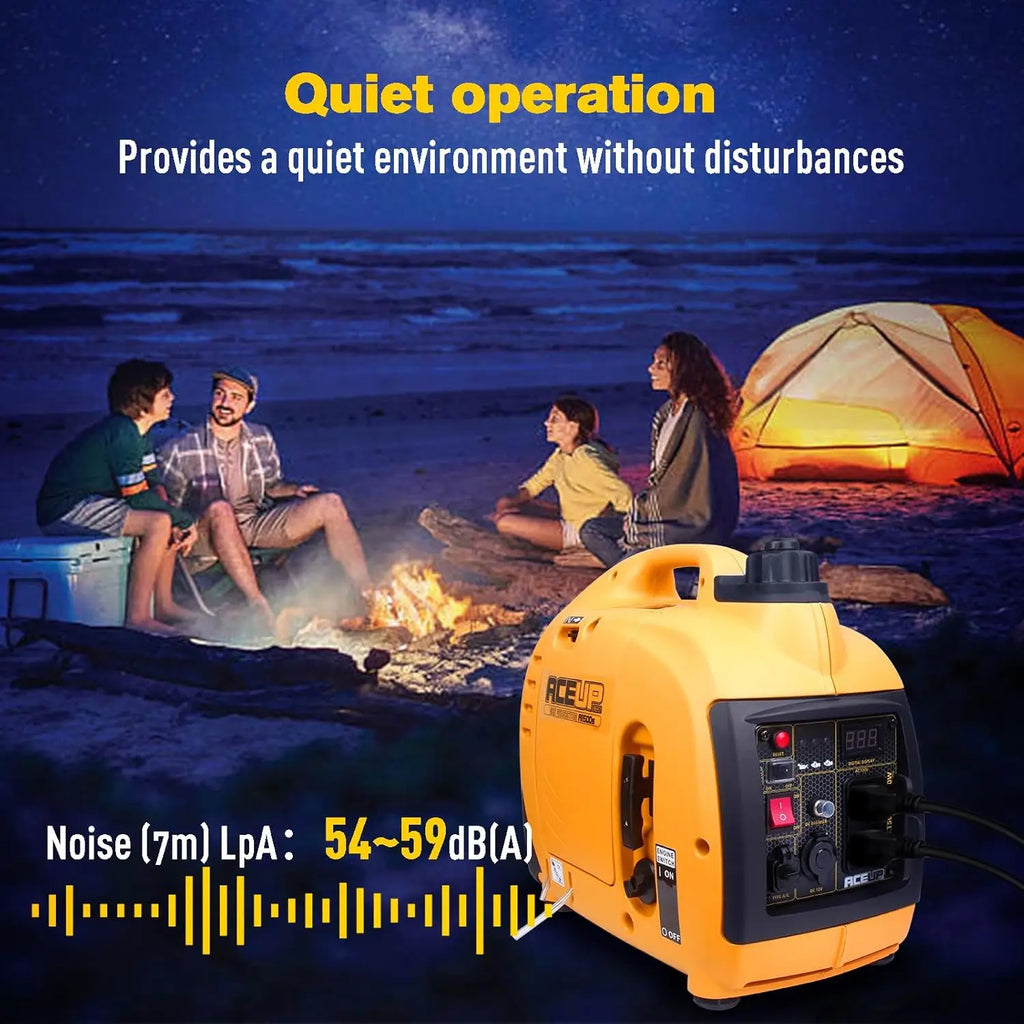 Energy 1500W Portable Inverter Generator, Gas-Powered, Ultra Quiet for Home Use, EPA Compliant