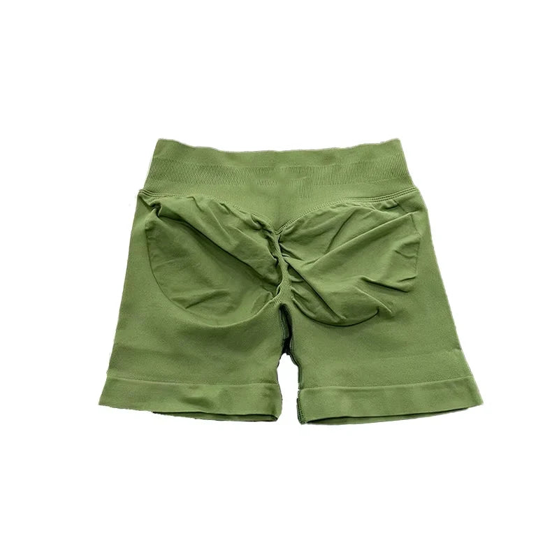 Impact Shorts with Logo Women Seamless Yoga Shorts Scrunch Bum Gym Shorts Workout Biker Short Fitness