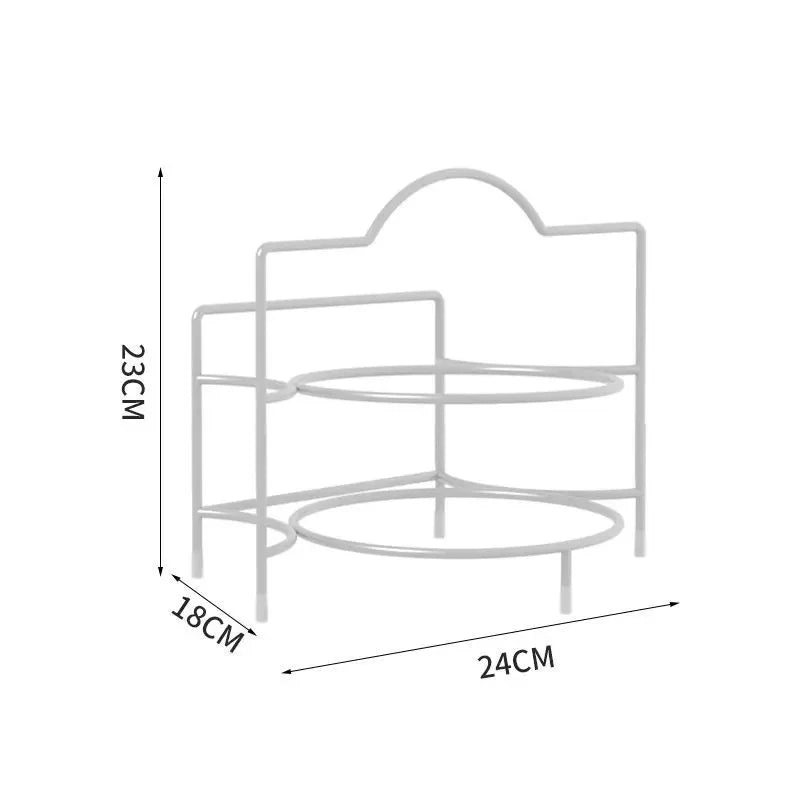Kitchen Storage Shelf Multilayer Metal Shelves Wall-Mounted Dish Storage Rack Kitchen Table Top Organizer Preparation Dish Rack
