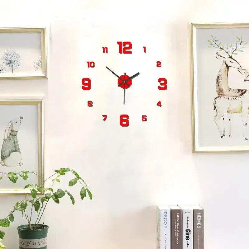 Creative Frameless DIY Wall Clock/ Wall Decal/ Home Silent Clock /Living Room/Office Wall Decoration
