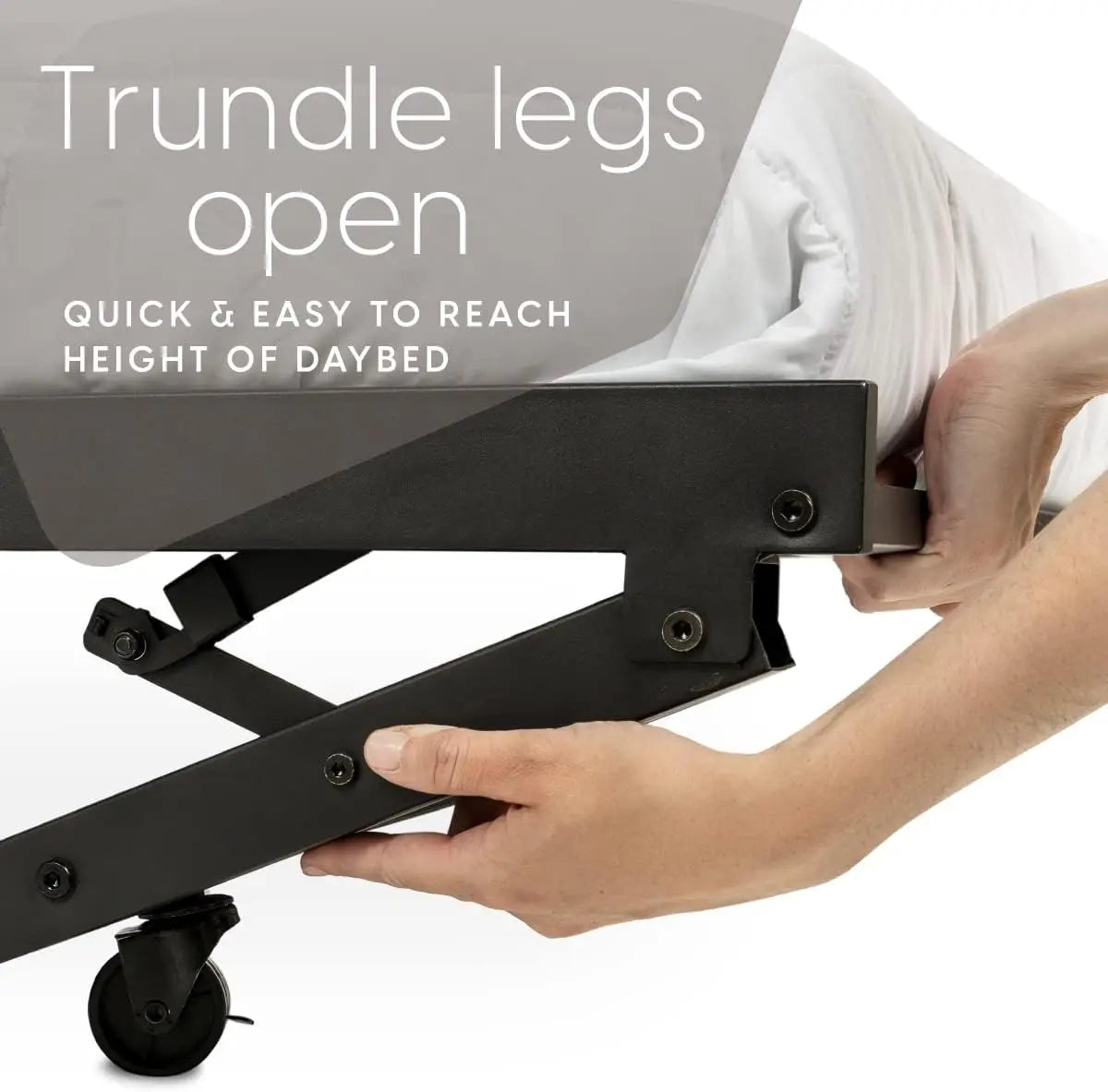 Twin Daybed and Fold- Up Trundle Set, Mattresses Sold Separately