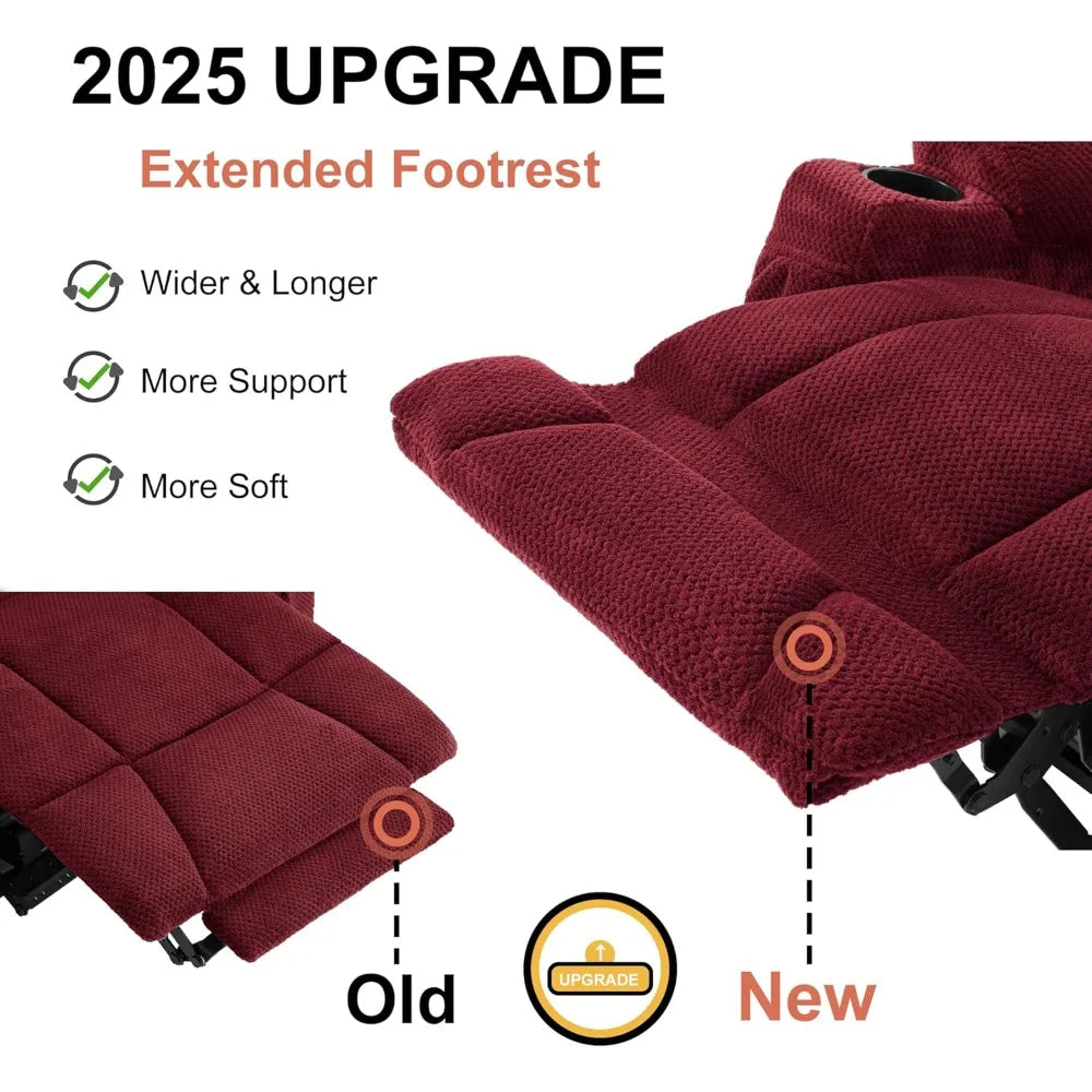 "3-seater zero gravity reclining sofa with heat and vibration massage, usb ports and cup holders for living room"