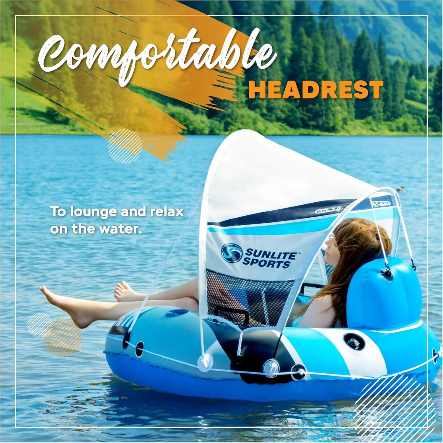 2025 New Upgraded Heavy Duty River Tube Inflatable Premium Water Float to Lounge Above Lake and River /Outdoor Water Raft Sport
