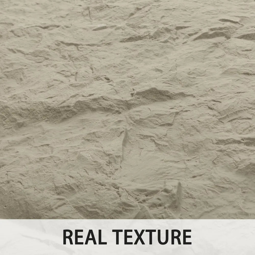 3D Faux Stone Wall Panels - 3 Pack Wainscoting for Interior Decor, Waterproof Covering, 47.24 Inch