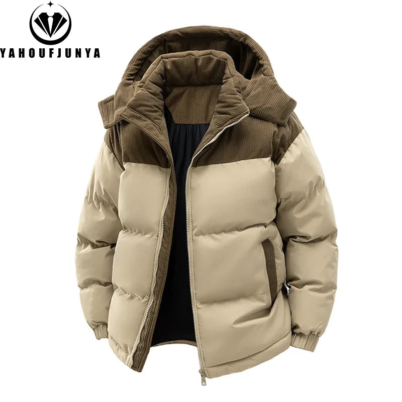 Autumn/ Winter Men Outdoor Removable Hooded Windbreak Jacket /Coats Men Warm Outwear Casual Fashion Solid Parkas/ Jacket Male Tops