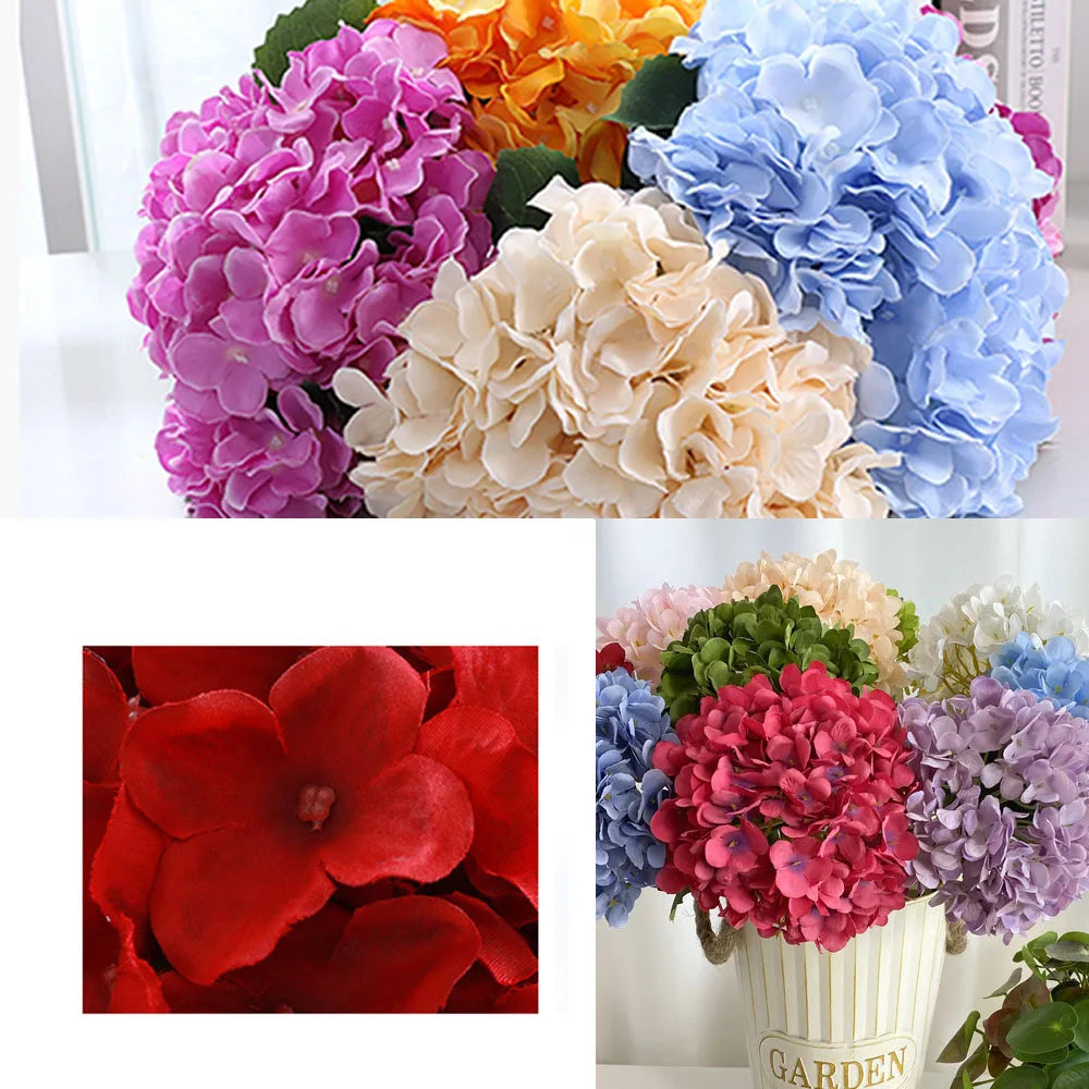 1/5/10pcs 58cm Beautiful Silk Artificial Flowers/ Hydrangea Bouquet for Home Party/ Wedding/ Living Room Decoration Accessories