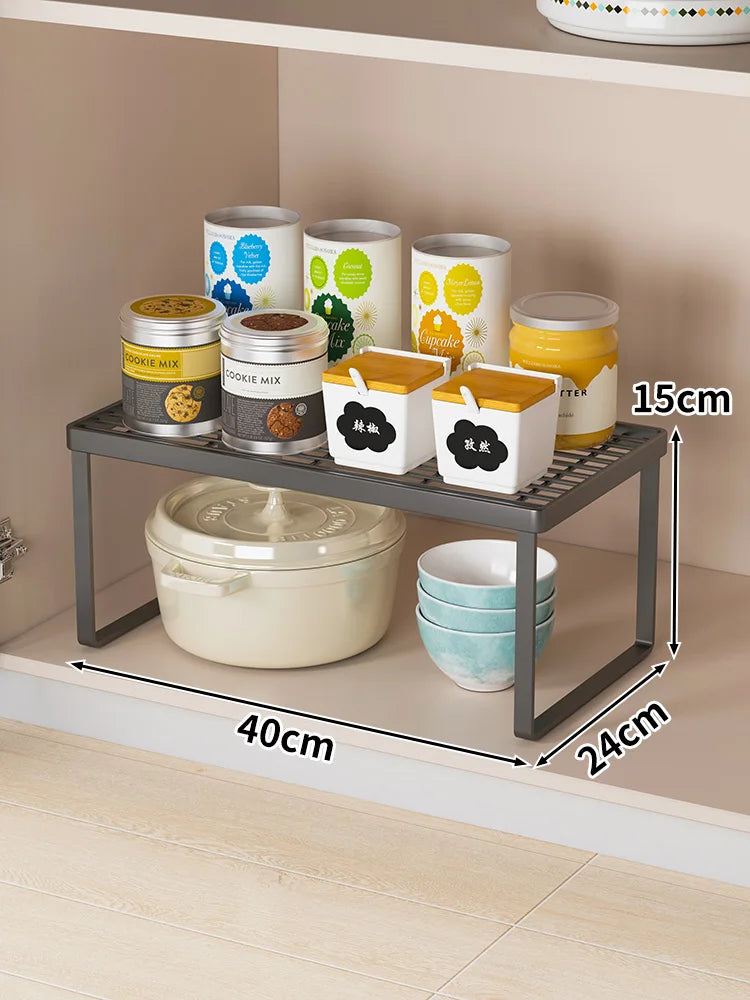 Kitchen Storage Countertop Bowl, Plate, Pot ,Utensil Organizer Cabinet/ Inner Multi-layer Self Seasoning Tabletop Storage