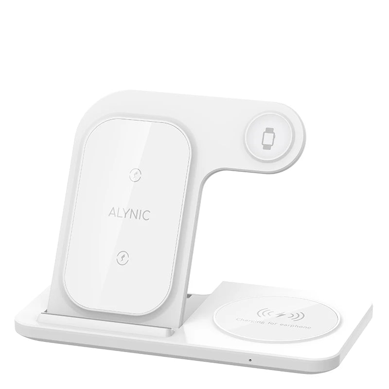 Desk Fast Wireless Charger Stand Pad/ Foldable Fast Charging Station Dock for iPhone 16 15 14 13 12 Pro Max Apple Watch, Air Pods