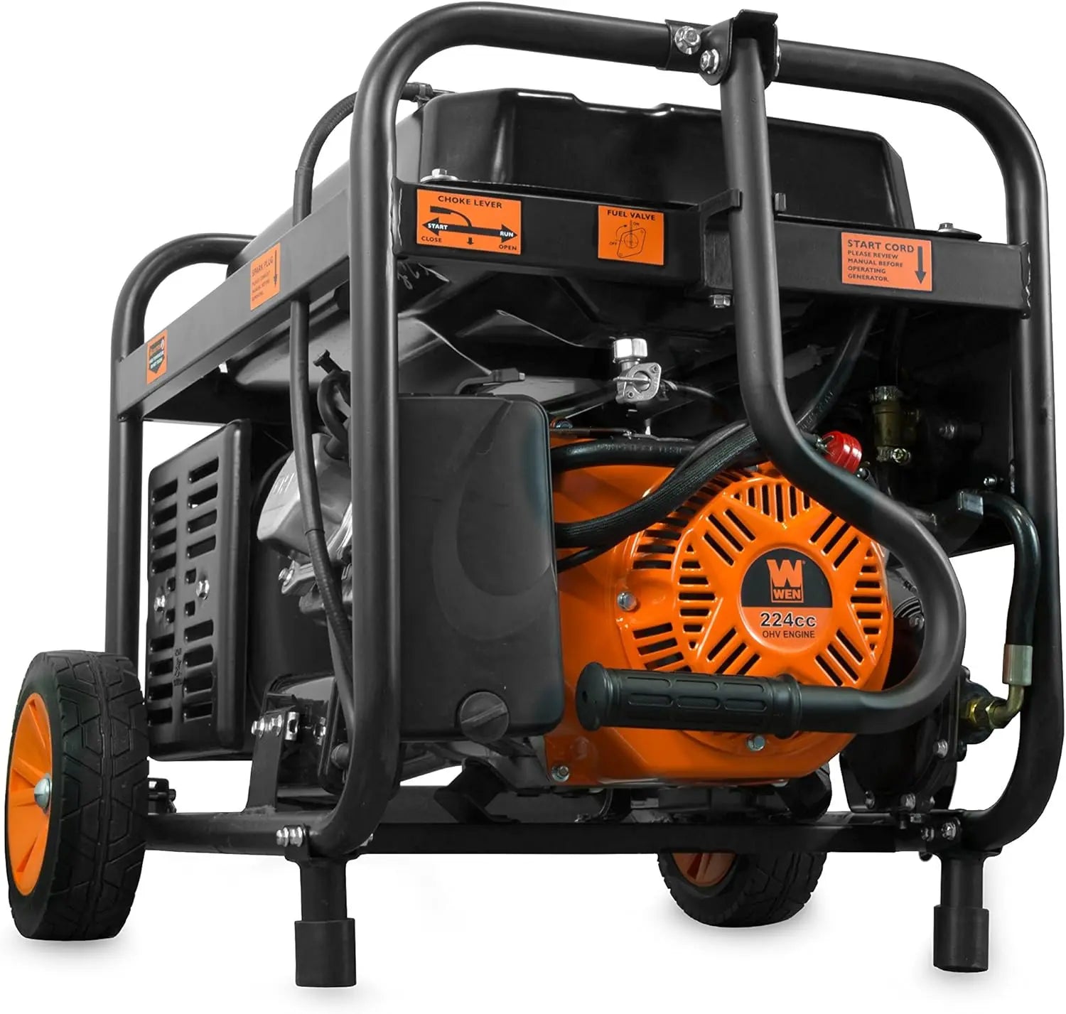 4750-Watt Dual Fuel Portable Generator, 120V/240V, with Wheel Kit and Electric Start (DF475T)
