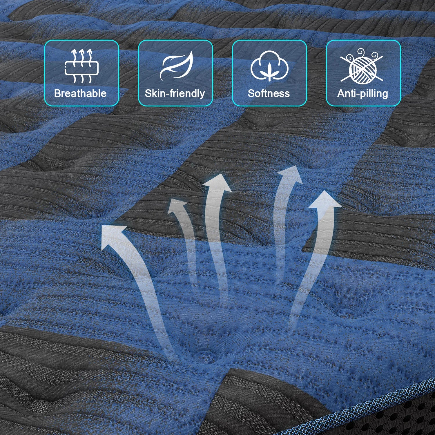 12"Gel Memory Foam Hybrid Pocket Spring Mattress/ Twin/ Full/ Queen/ King Bed Mattress In A Box, Medium Firm Motion Isolation